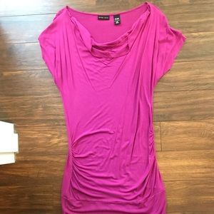 Pink short sleeve New York & Company stretch shirt